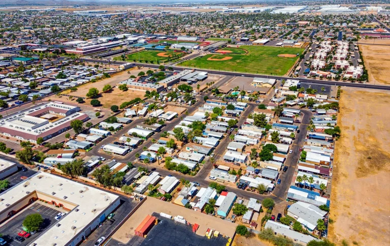 manufactured home community Arizona, neighborhood, Phoenix, all age residential neighborhood, streetscape