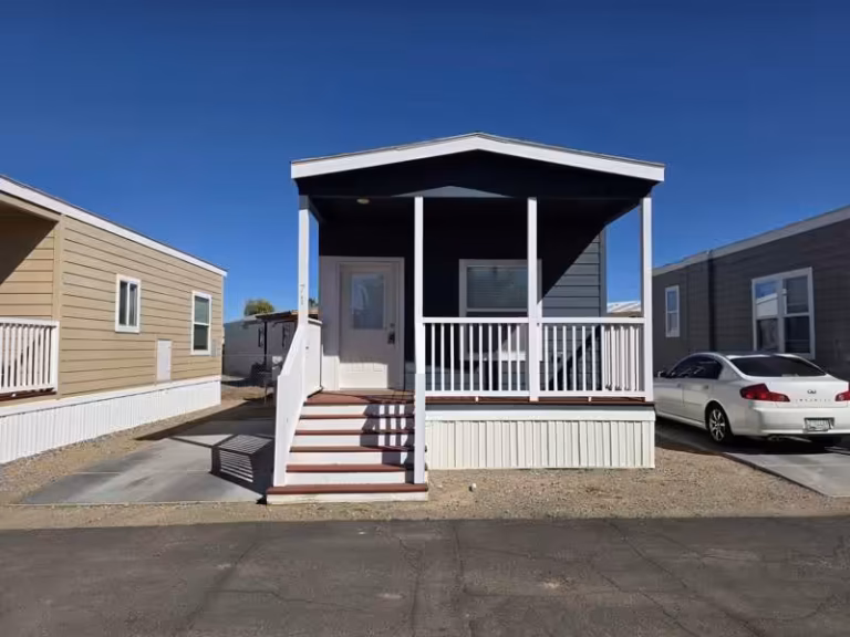 streetscape, residential street view Mesa AZ, manufactured home community Arizona, homesite, management