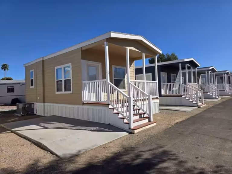manufactured home community Arizona, residential, Texas, neighborhood, clean residential streetscape