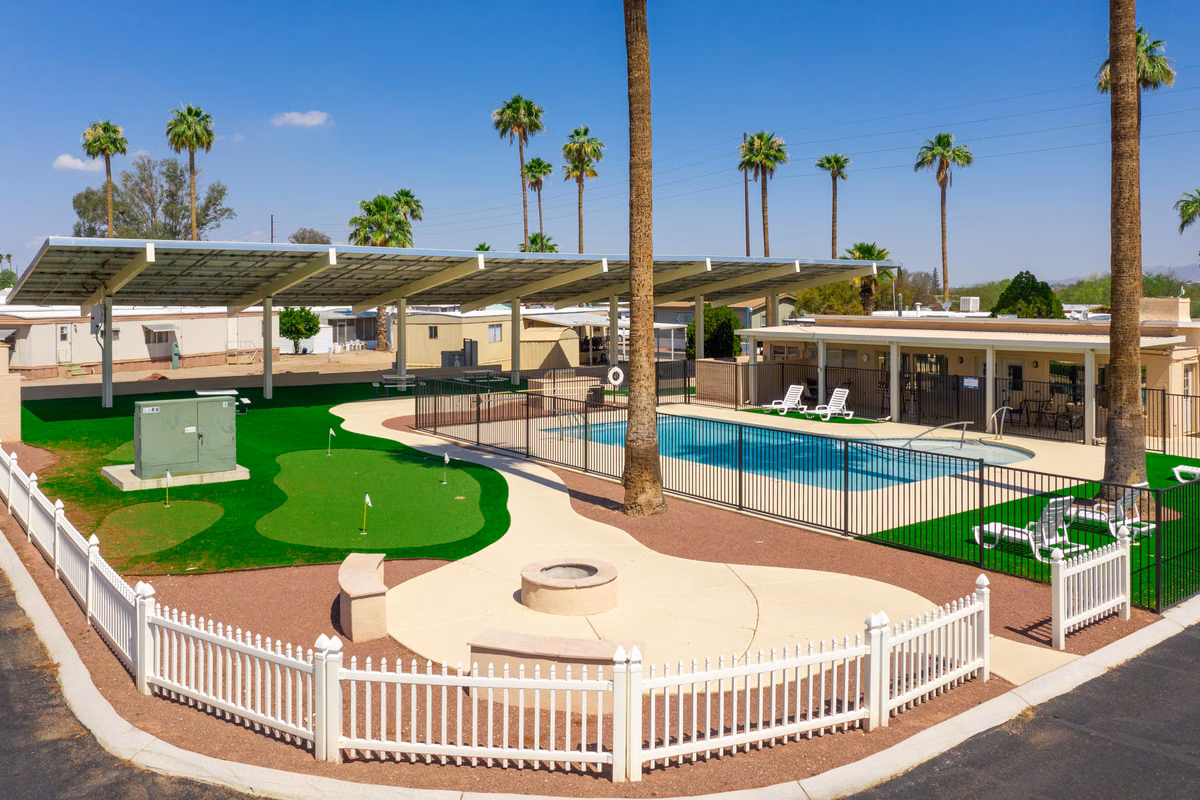 RV, Phoenix, all age residential neighborhood, quality manufactured home neighborhood, land-lease