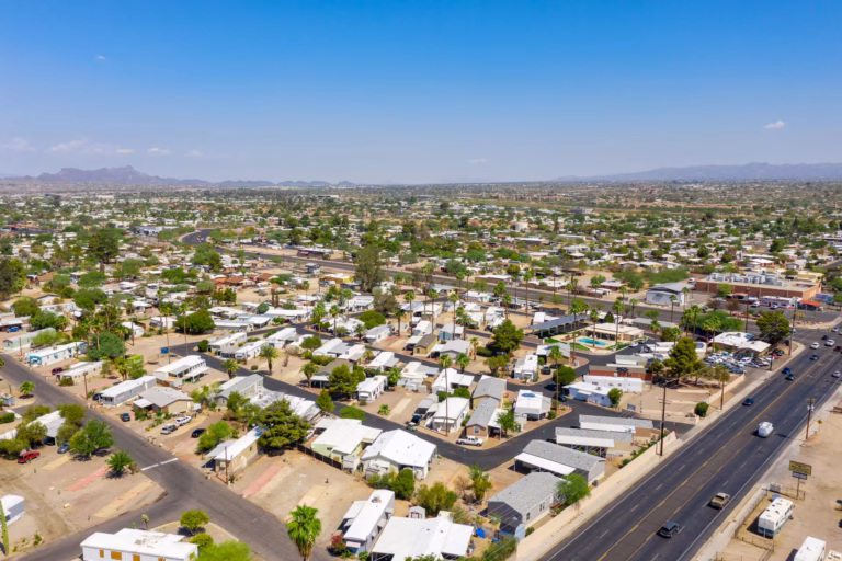 exterior, neighborhood, Phoenix, residential street view Mesa AZ, 55 plus active adult community