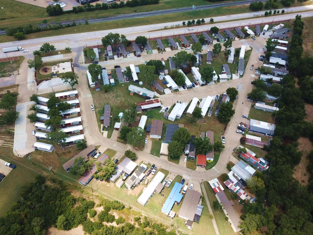 clean residential streetscape, all age residential neighborhood, land-lease, homesite, property
