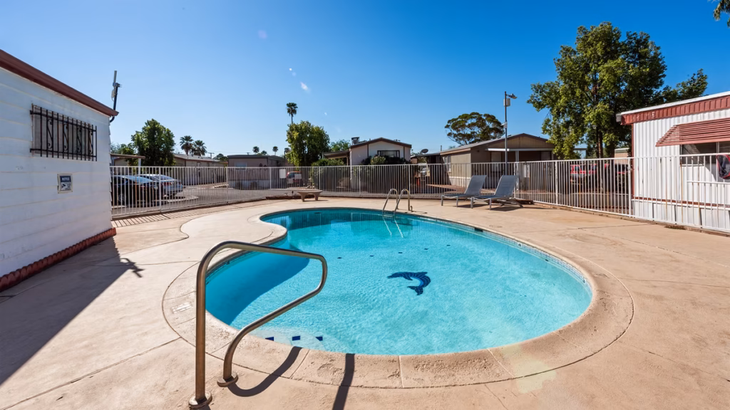 residential street view Mesa AZ, Arizona, affordable, Comfort Communities neighborhood, park
