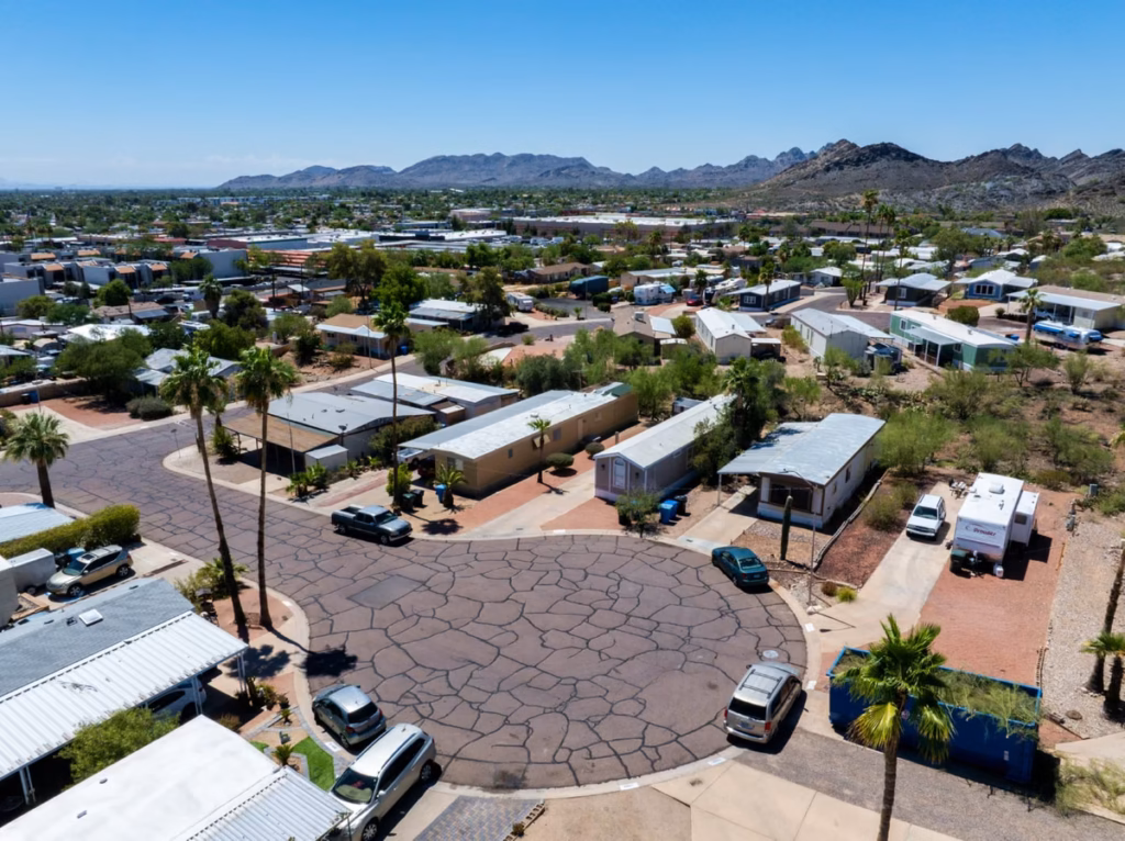 Texas, 55 plus active adult community, park, affordable housing in Texas, streetscape