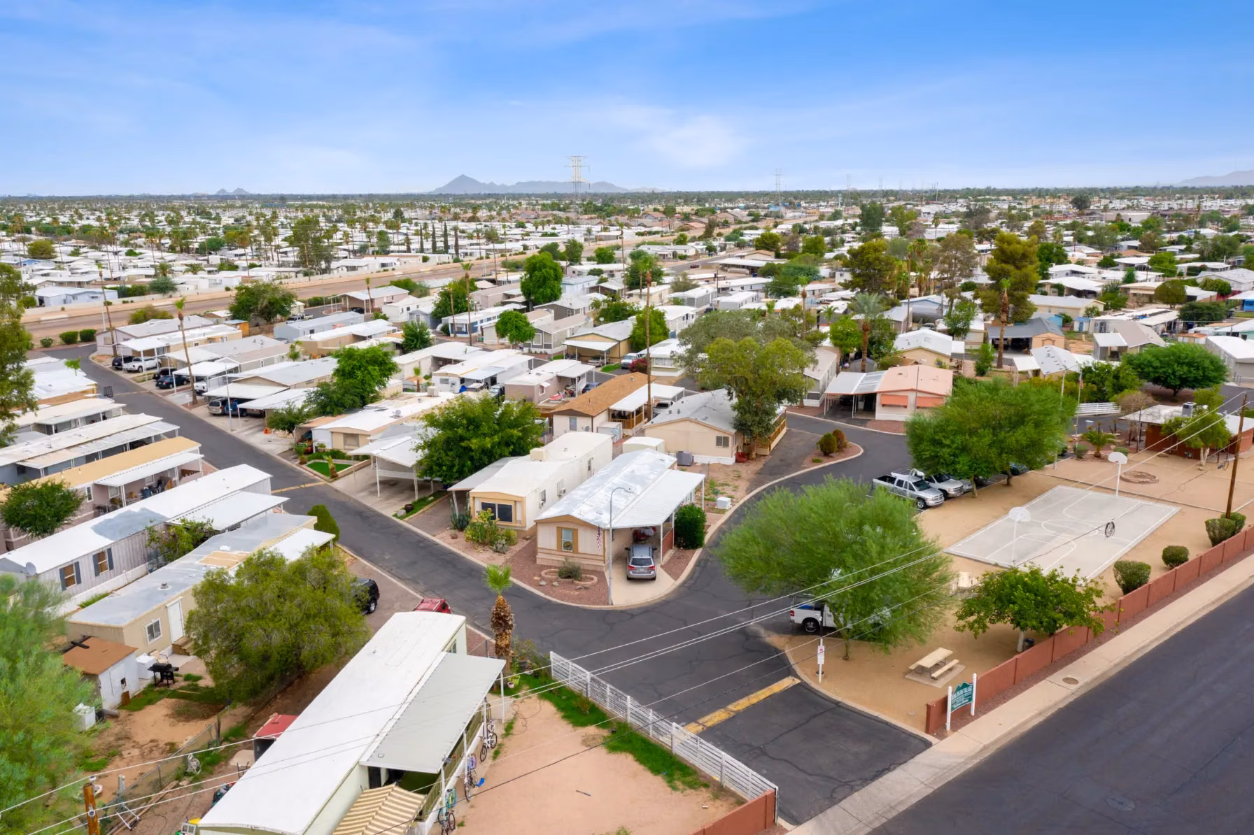 exterior, RV, affordable housing in Texas, clean residential streetscape, community